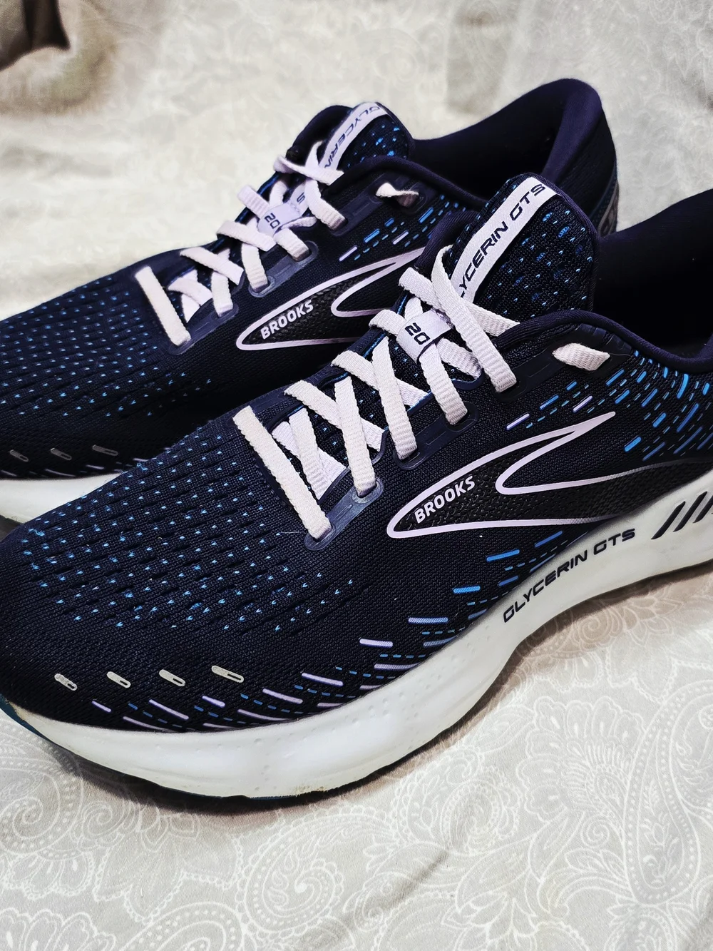Brooks Glycerin GTS 20 Women's Running Shoes Size 10 B Medium Blue Purple